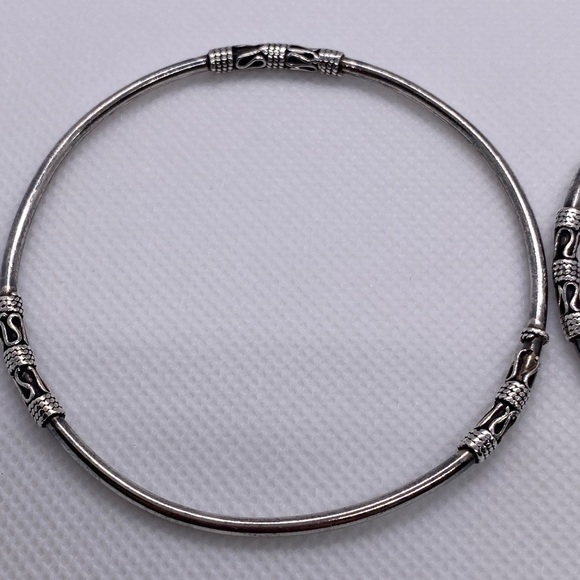 Vintage Ba Suarti Bali 925Sterling Silver Bangle Bracelet - Picture 6 of 7
